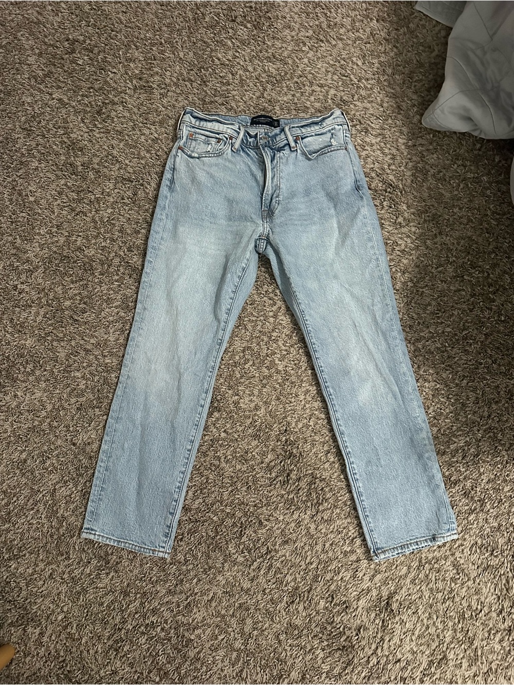 Abercrombie & Fitch Light Wash Straight Jeans